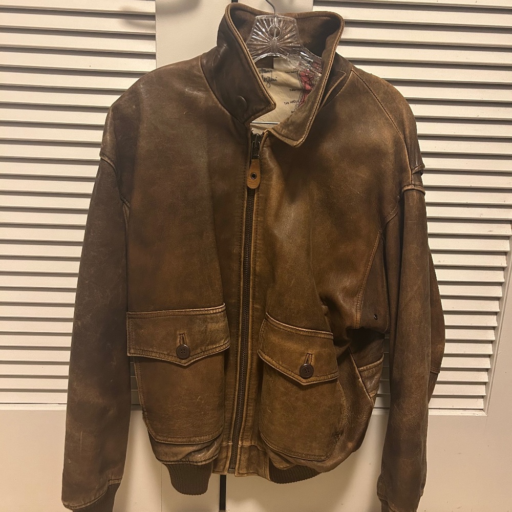 1990s Aviator Leather Jacket
